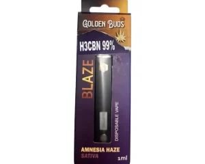 GOLDEN BUDS BLAZE H3CBN Disposable Vape Pen Amnesia Haze – Sativa 1ml