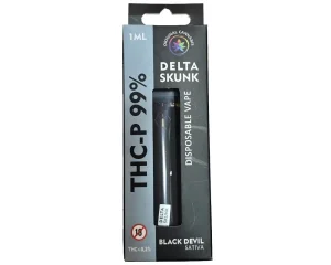 Delta Skunk Black Devil Sativa Disposable Vape Pen - 99% THCP, 1ml