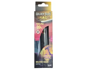 Golden Buds Drago Silver Haze Sativa Disposable Vape Pen - 99% THCPO, 1ml