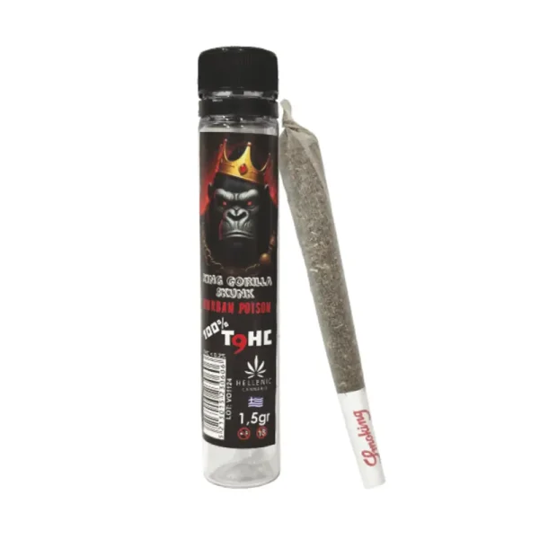 King Gorilla Skunk 100% T9HC Durban Poison Prerolled 1.5gr