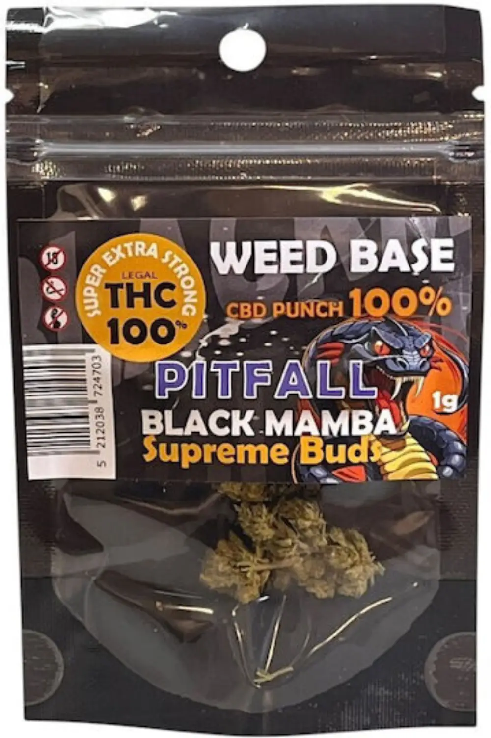 Weed Base Ανθός Pitfall Black Mamba CBD Punch 1gr Weed Base Ανθός Pitfall Black Mamba CBD Punch 1gr